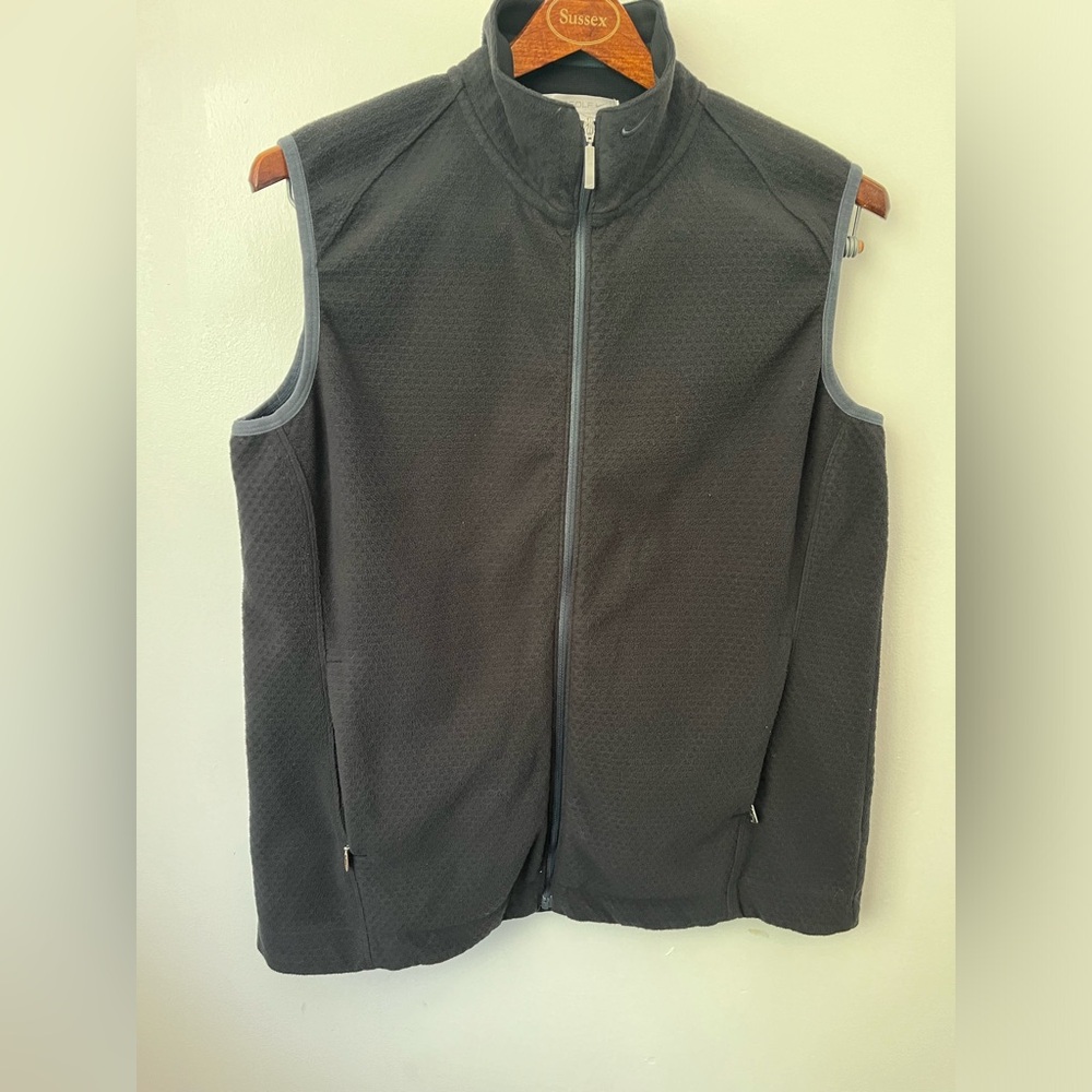 Nike Golf Women’s Fleece Full Zip Vest Embroidered Black Size Large